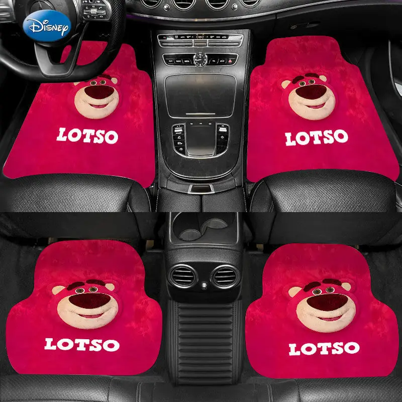 

Disney Strawberry Bear car interior floor mats, non-slip, universal, stain-resistant, easy to clean, cute girl decoration