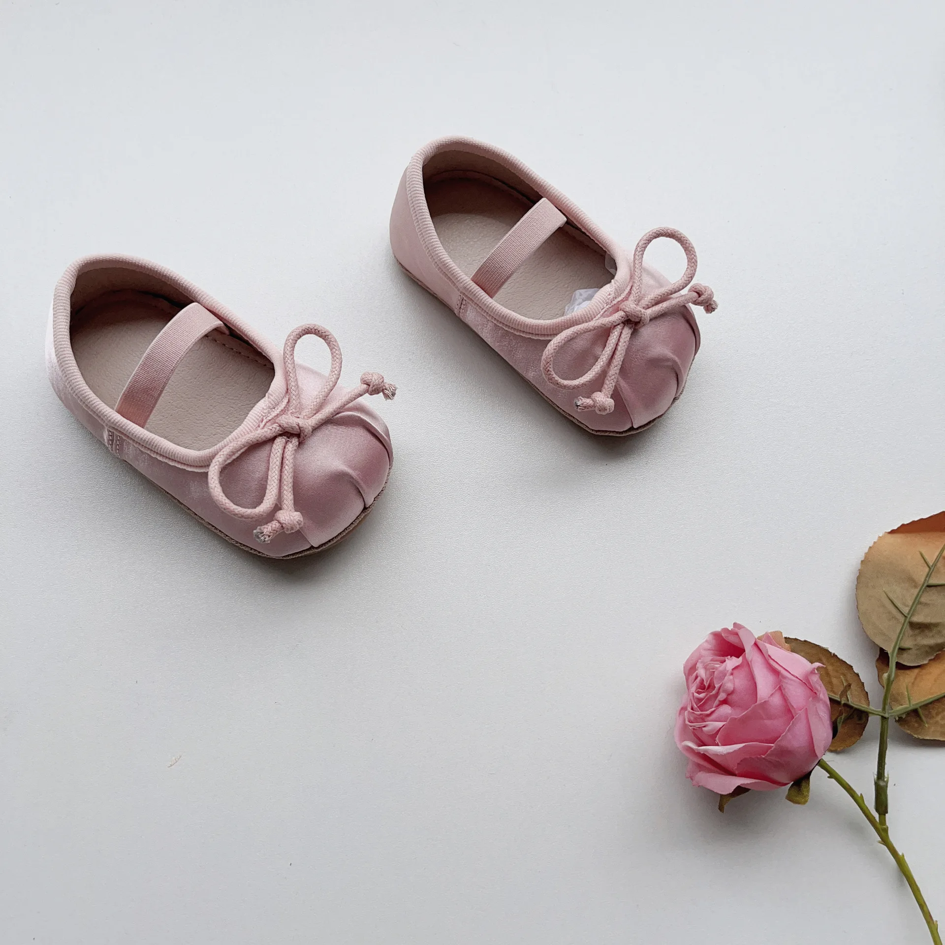 2024 Baby Girl Shoes Comfortable Ballet Princess Butterfly-knot Velvet Soft Sole Toddler Shoes Fashion First Walkers Kid Shoes 4