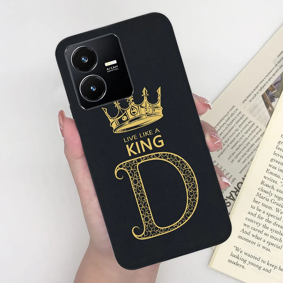 Luxury Fashion Matte Crown Alphabet Pattern Soft Phone Cover
