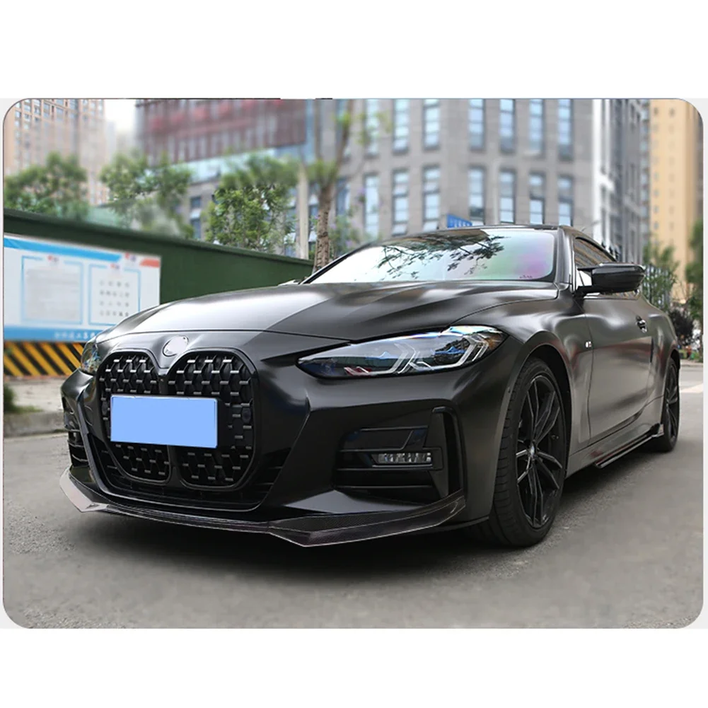 3 Stage Front Lip Splitter Spoiler Side Lower Splitters Body Kit For BMW 4 Series G22 2 Doors Coupe +