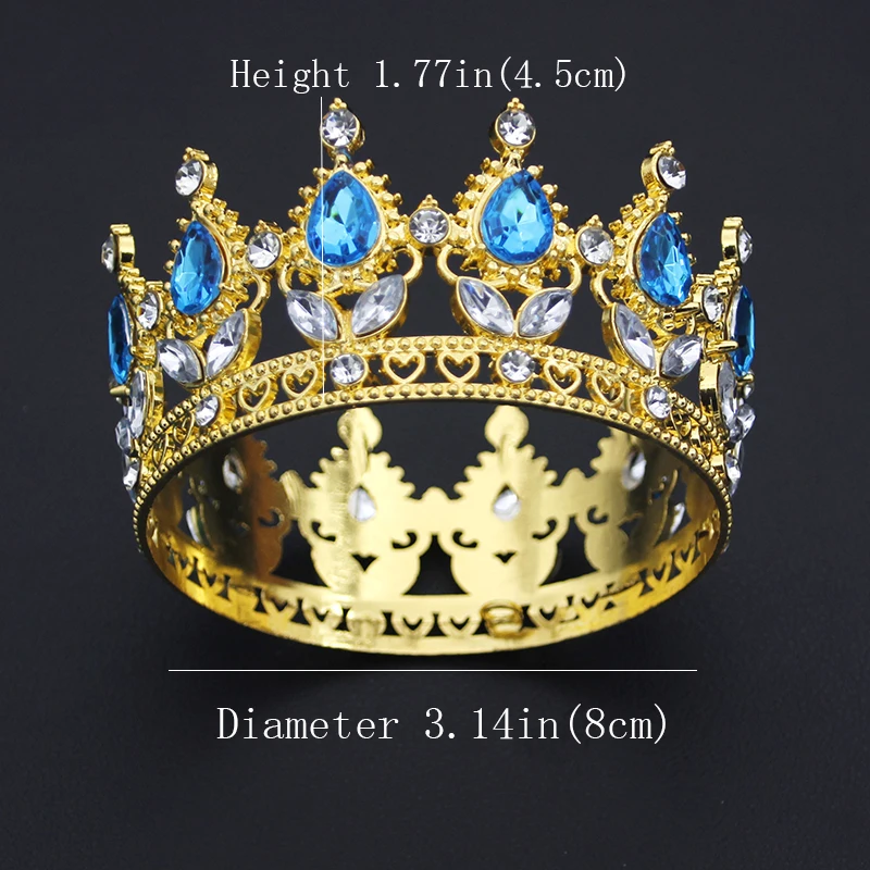 Small Tiaras and Crowns Hair Accessory Jewelry Accessories Hair Headdress Bridal Headwear Hair Band Crown for Girls Party Prom Cake Bride Wedding 8cm Diameter