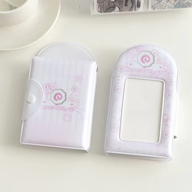 3 pouces 32 fentes Album Photo collecteur livre porte-carte Photo porte-carte doux carré creux INS dessin animé Album cartes classeur 1