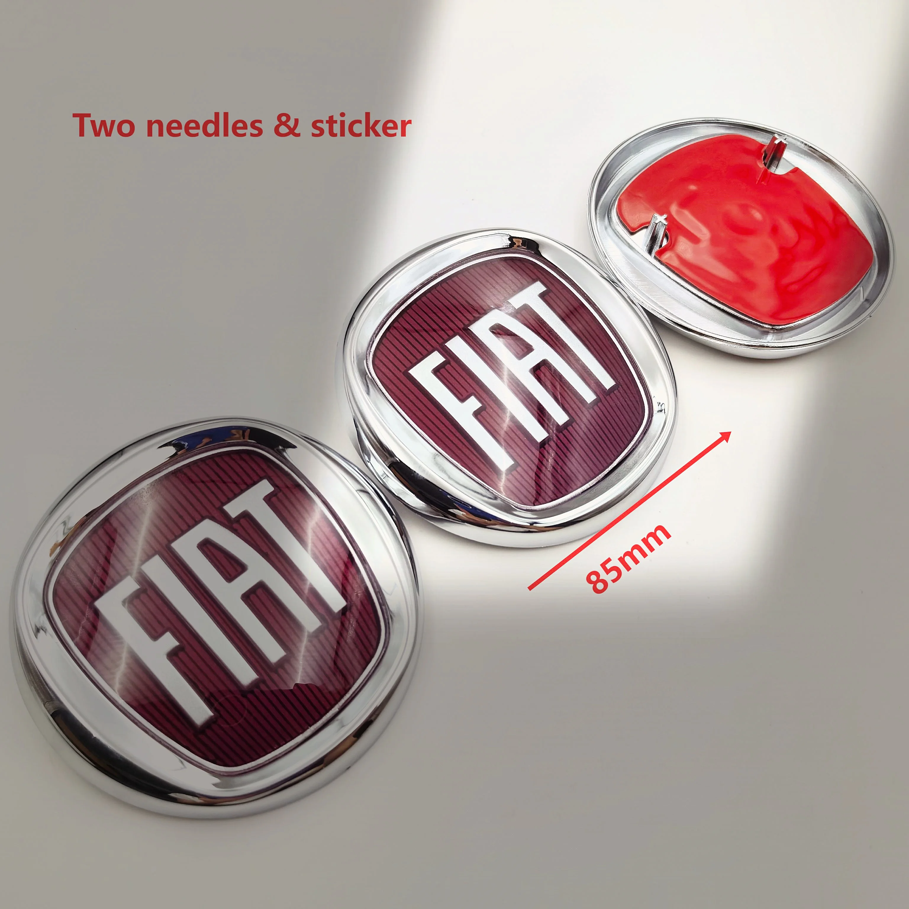 피아트 자동차 프론트 후드 엠블럼 보닛 배지 리어 트렁크 배지 64/85mm 자동차 프론트 후드 로고 스티커 디자인, 리어 트렁크 배지 액세서리