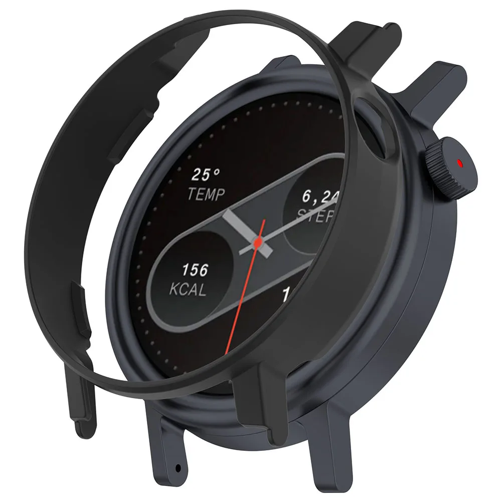 Premium Metal Bezel Watch Case with Tempered Glass Screen Protector and Strap Cover