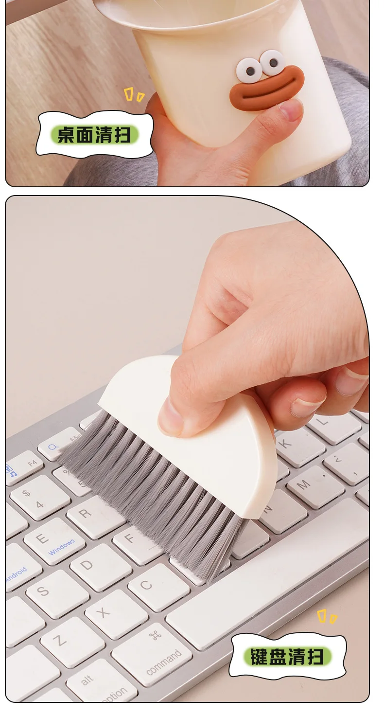 Description Picture 6 of itemâ€‹â€‹Large Trumpet-Shaped Office Trash Can â€“ Desktop Trash Bin with Brush, Wide Mouth Design for Easy Waste Disposal & Cleaningâ€‹â€‹