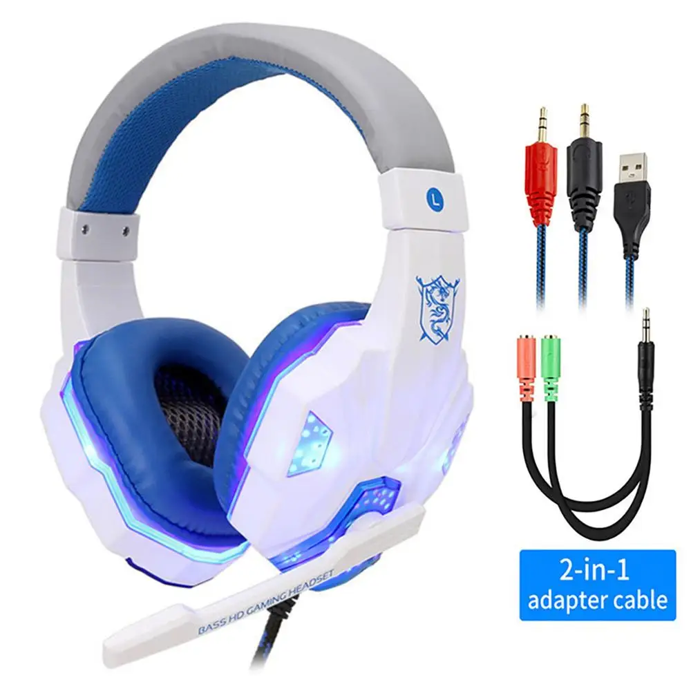 Audifonos gamer auriculares pc gamer Auriculares estéreo con bajo Led  Profesional para Gaming para ordenador PS4