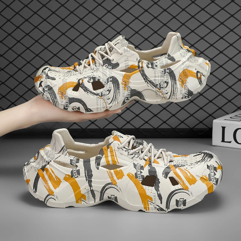 

Мужские легкие сандалии для сада, Эва, пляжные тапки, клоги, летняя обувь