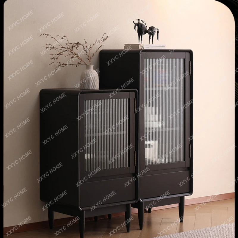 

Solid Wood Sideboard Nordic Living Room Wine Cabinet Modern Minimalist Tea Cabinet