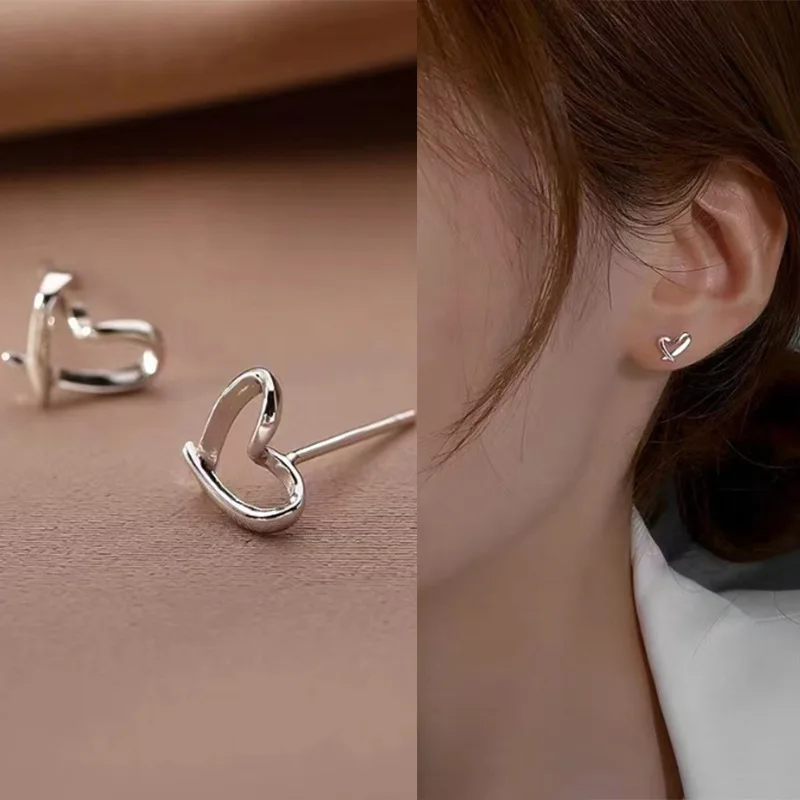 Trendy Butterfly Star Snake Flower Stud Earrings for Women Metal Small Jewelry Scissors Rhinestones Ball Beans Heart Earrings 4