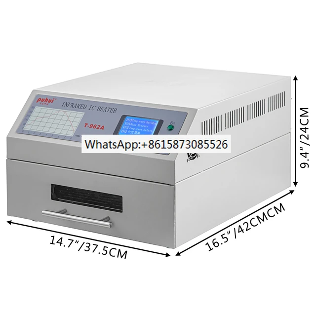 Machine à souder par Refusion Four à Refusion, Station de soudage  Automatique 800 W 180 x 235 mm SMD SMT BGA Machine de soudage à Chauffage  Infrarouge