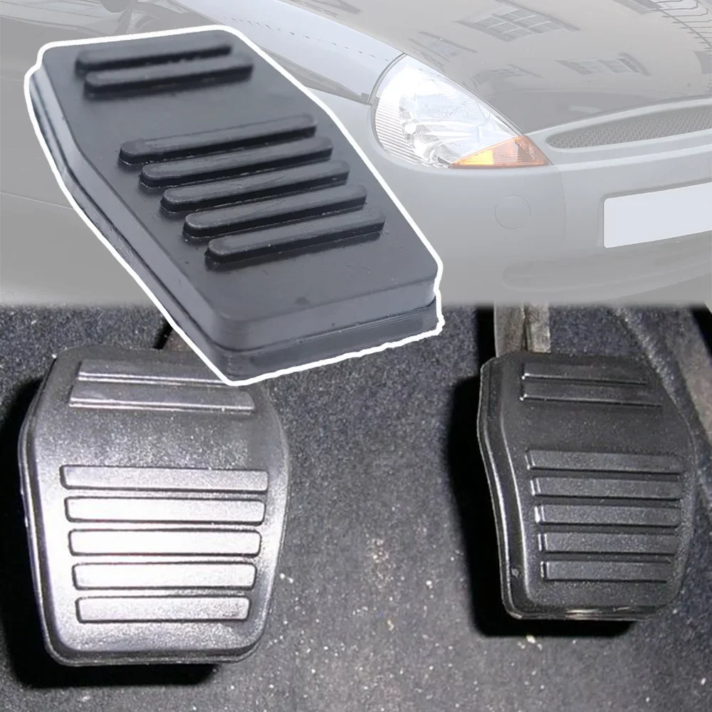 Pedaalkappen Set Voor Ford Focus MK1 En Meer - Zwarte Rubberen Rem & Koppeling Pedaal Covers