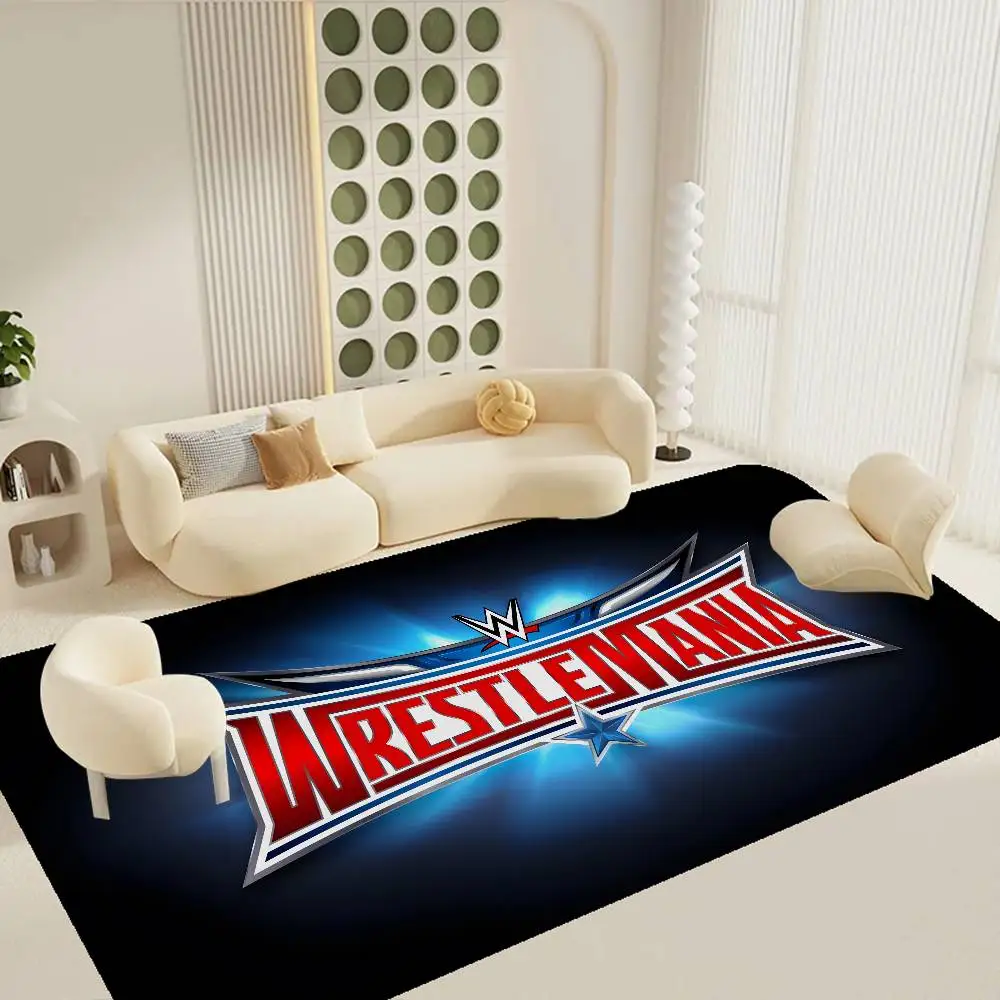 WWE WrestleMania 룸 매트 저렴한 미끄럼 방지 현대식 거실 발코니 프린트 웰컴 러그