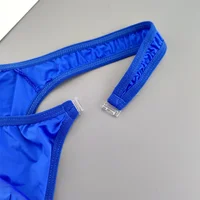 String en Nylon et Spandex pour hommes, boucle translucide, slip Sexy convexe en U, string/Jocks/Tanga/dos en T, sous-vêtements gai 6
