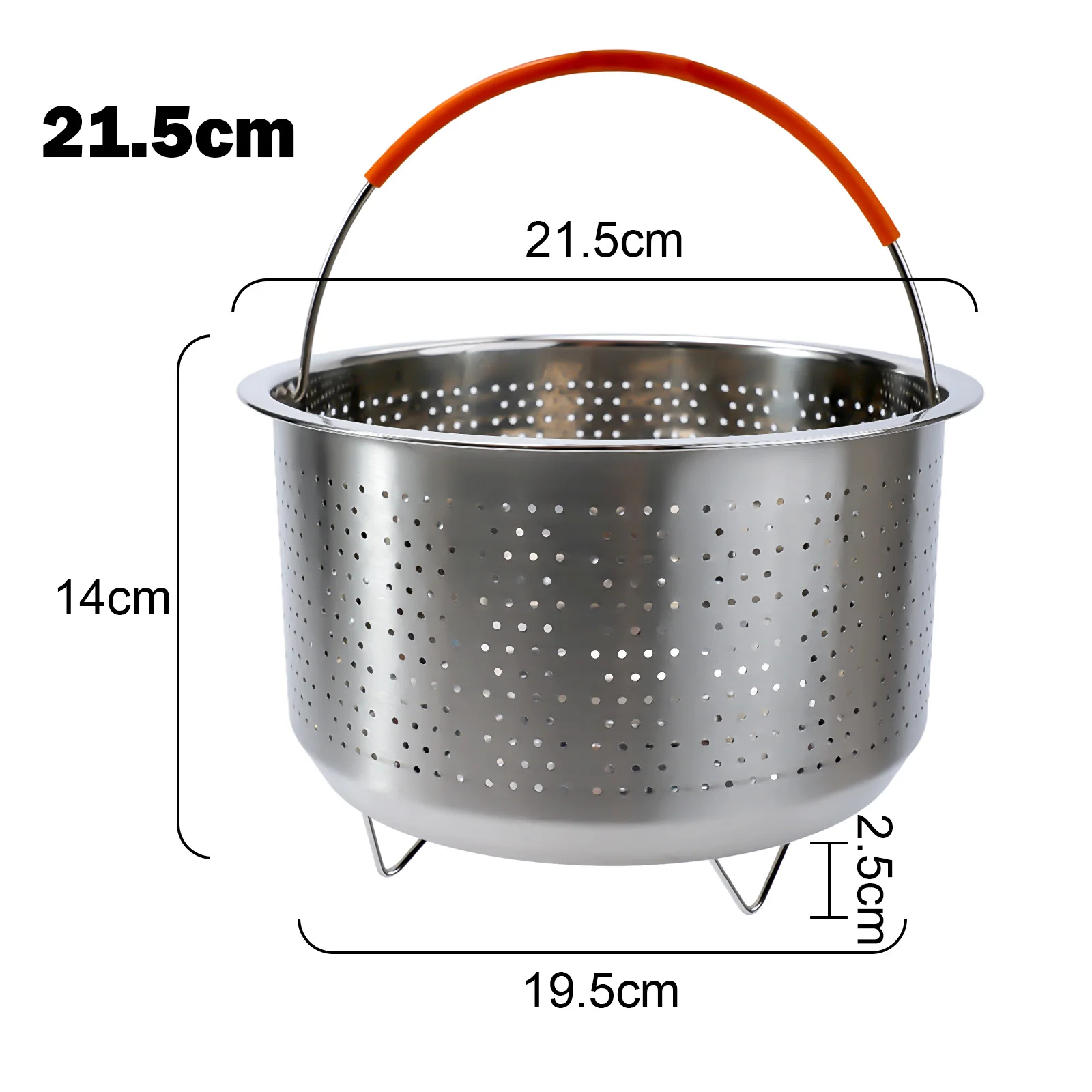Description Picture 6 of itemStainless Steel Steamer Rack Insert Stock Pot With Handle Steaming Tray Rice Pressure Cooker Basket Steamer Kitchen Cooking Tool