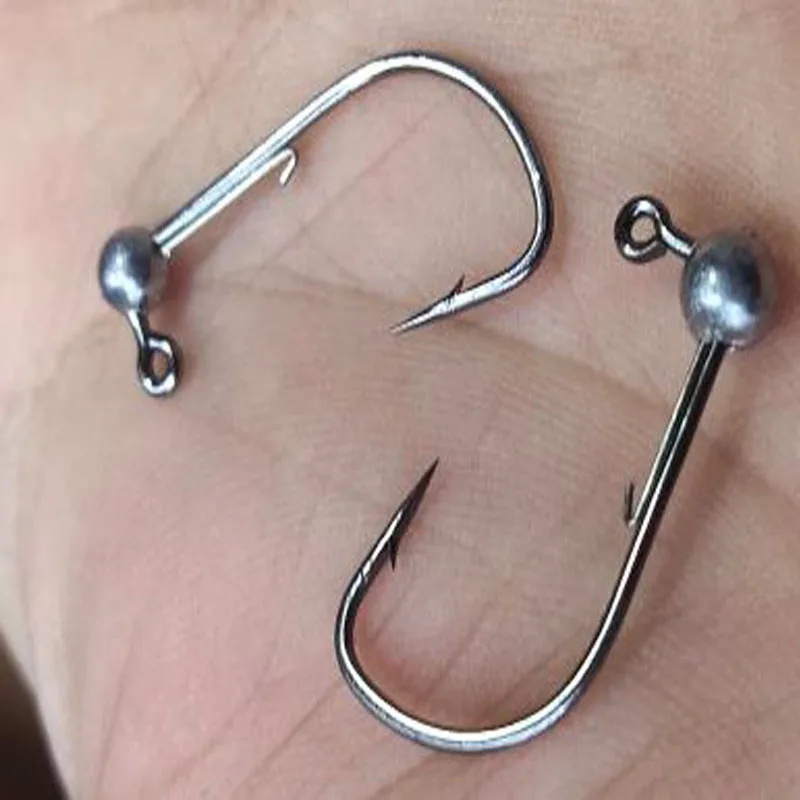 10pcs/lot Jig Head Fishing Hook 0.7g 7g Crank Jig Bait Fishhook Soft
