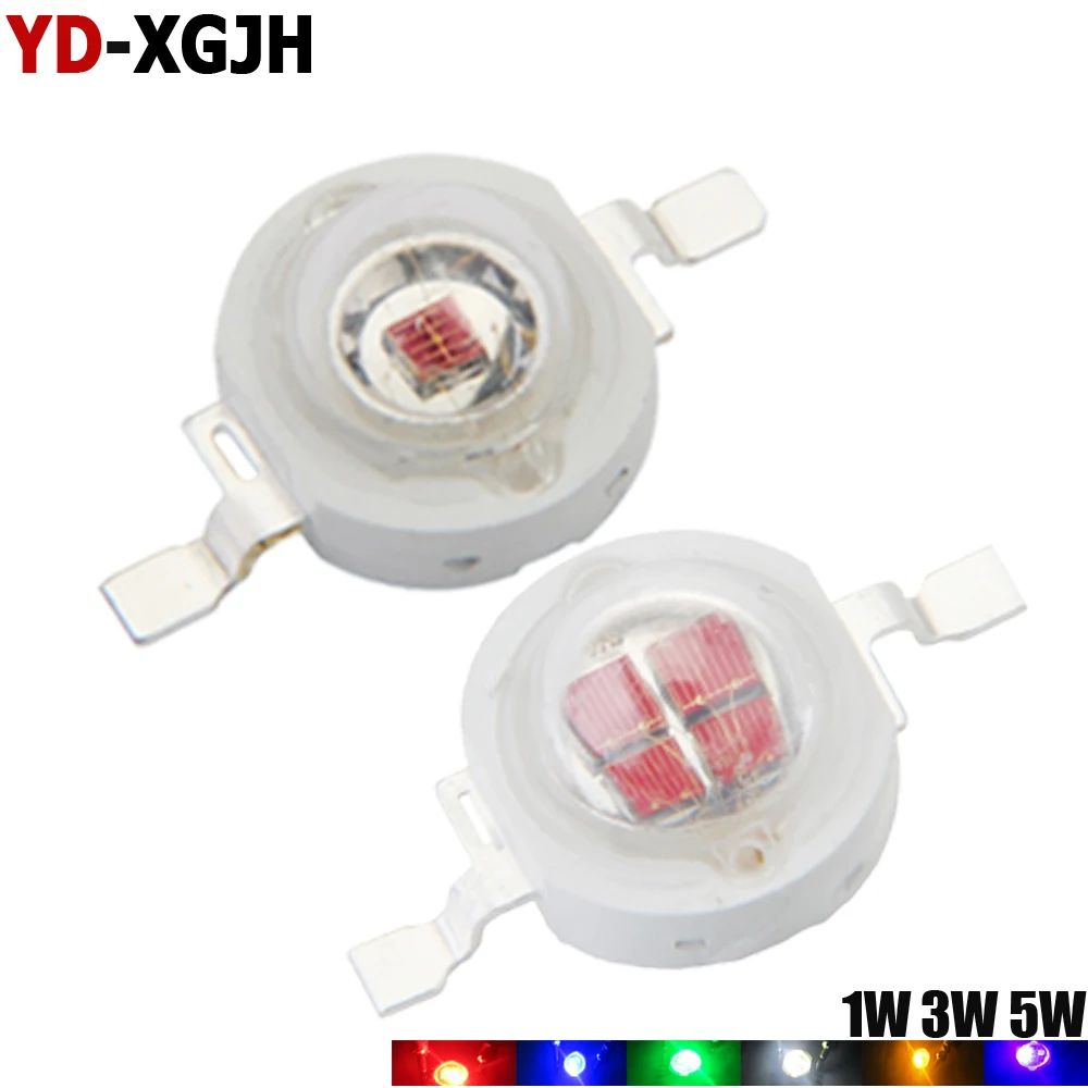High-power LED Chip Warm Cool White Red Blue Green Yellow Full Spectrum 660nm 440nm COB Grow Lamp For 1W 3W 5W Watt Light Beads
