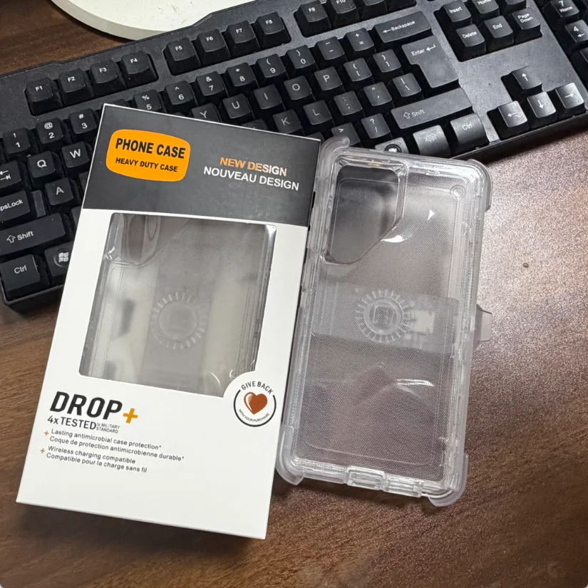 Heavy Duty Silicone Rugged Defender Case with Belt Clip and Anti-Drop Protection