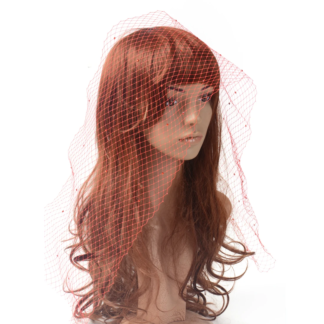2M Birdcage Face Crystal Veils Trim Fabric For Women Dress Wedding Millinery Fascinator Hat DIY Hair Accessories 4+3