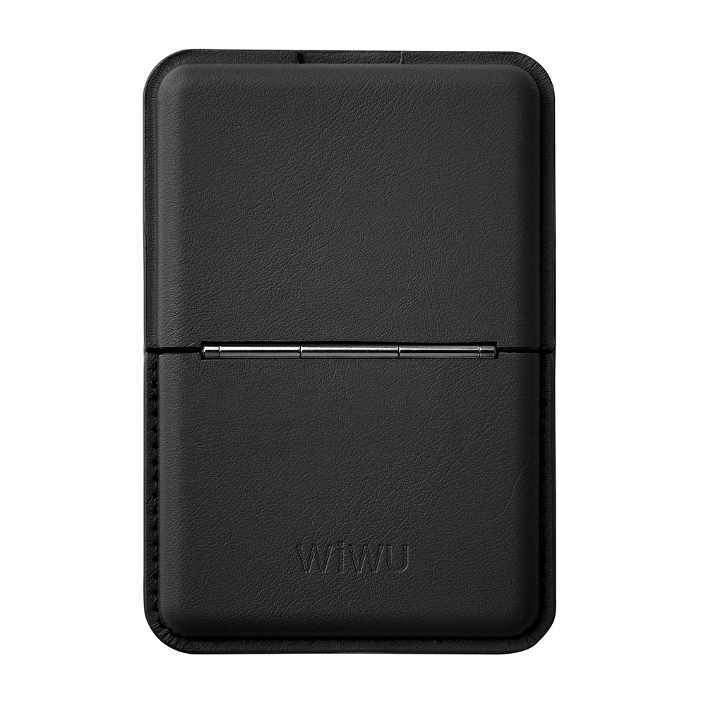 WiWU Magnetic Leather Wallet with Stand and Pop-up Card Slot - Holds Up to 3 Cards