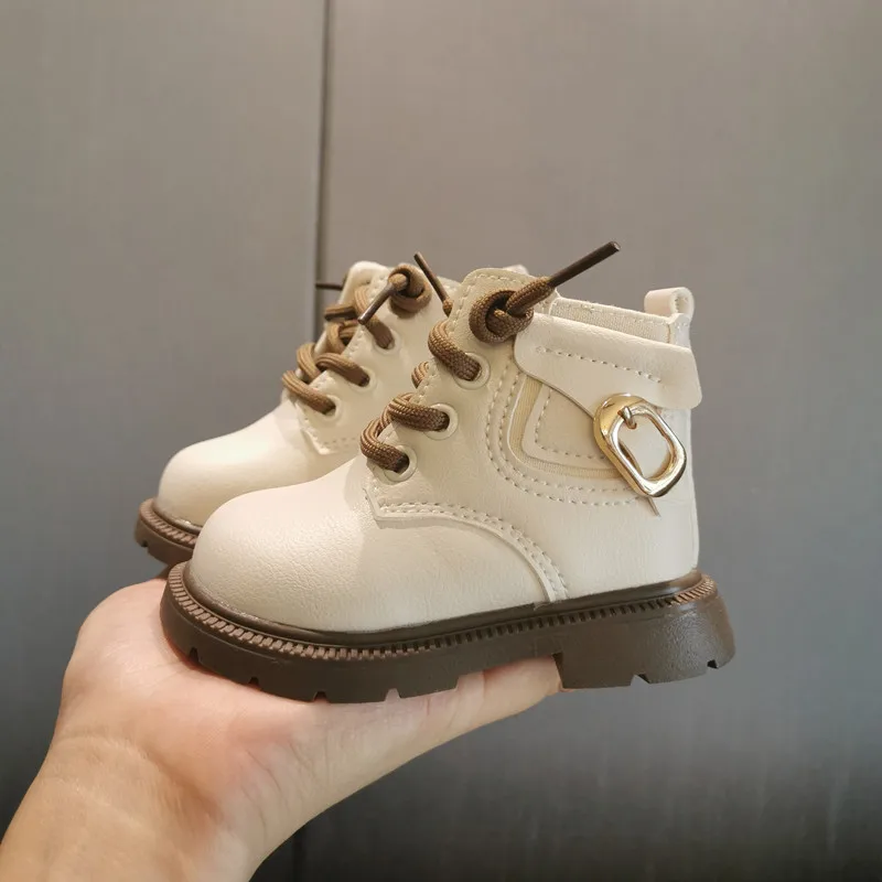 Warm Fur Baby Boots Autumn Winter Little Kids Soft PU Leather Boots Infant Newborn Outdoor Shoes Toddler Boy Girl Boots For Baby 1
