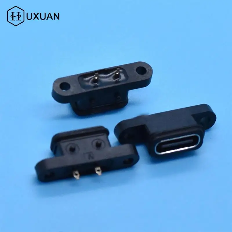 2 шт. водонепроницаемый USB-разъем с отверстием для винта 180 градусов |