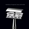 1 Pcs Shaving Razor + 5/10/50/100 Pcs Manual Shaver for Men Barbershop Razor Stainless Steel Shank Is Easy To Use Safety Razor 3