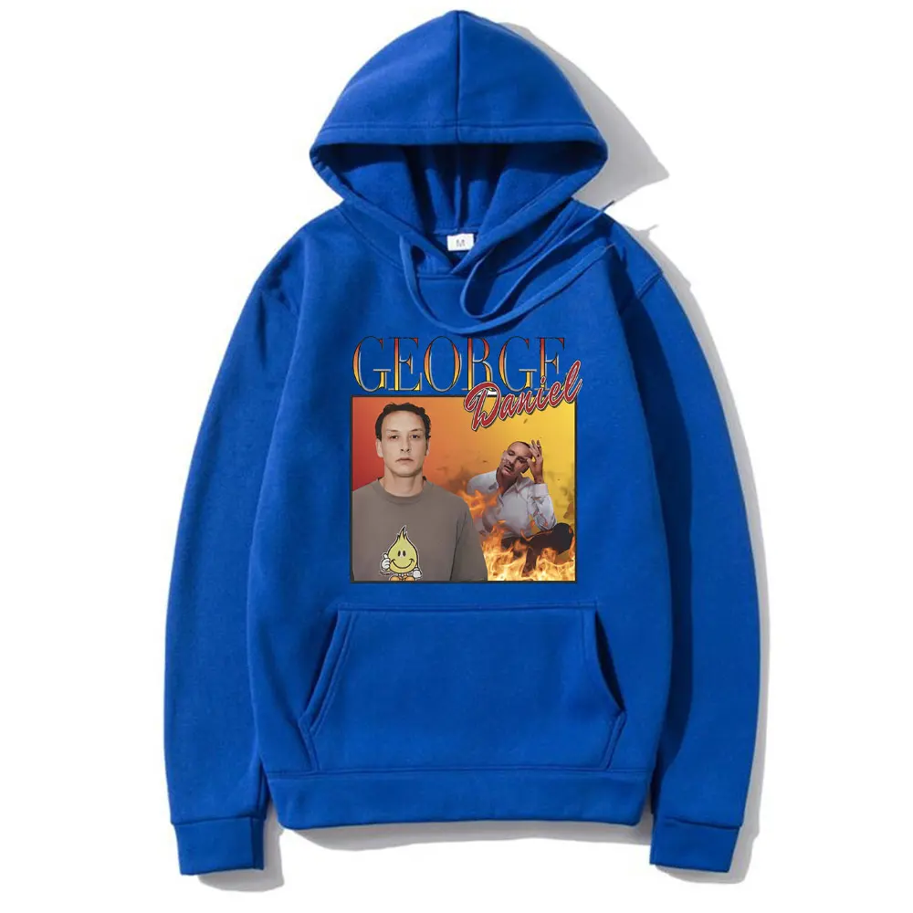 Rock Band The 1975 George Daniel Graphic Print Hoodie Male Indie Alternative Pullover Hoodies Men's Vintage Casual Sweasthirt