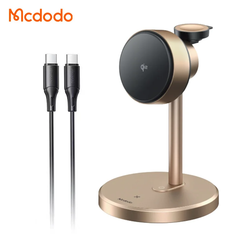 Qi2 15W+5W+2.5W Qi Wireless Charging Stand Magnetic Phone 3 in 1 Charging Station Foldable for iPhone airpods iwatch