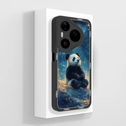 Cartoon Panda Star Portable Soft Minimalist Phone Case Cover for Huawei Pura 90 (TYB879)
