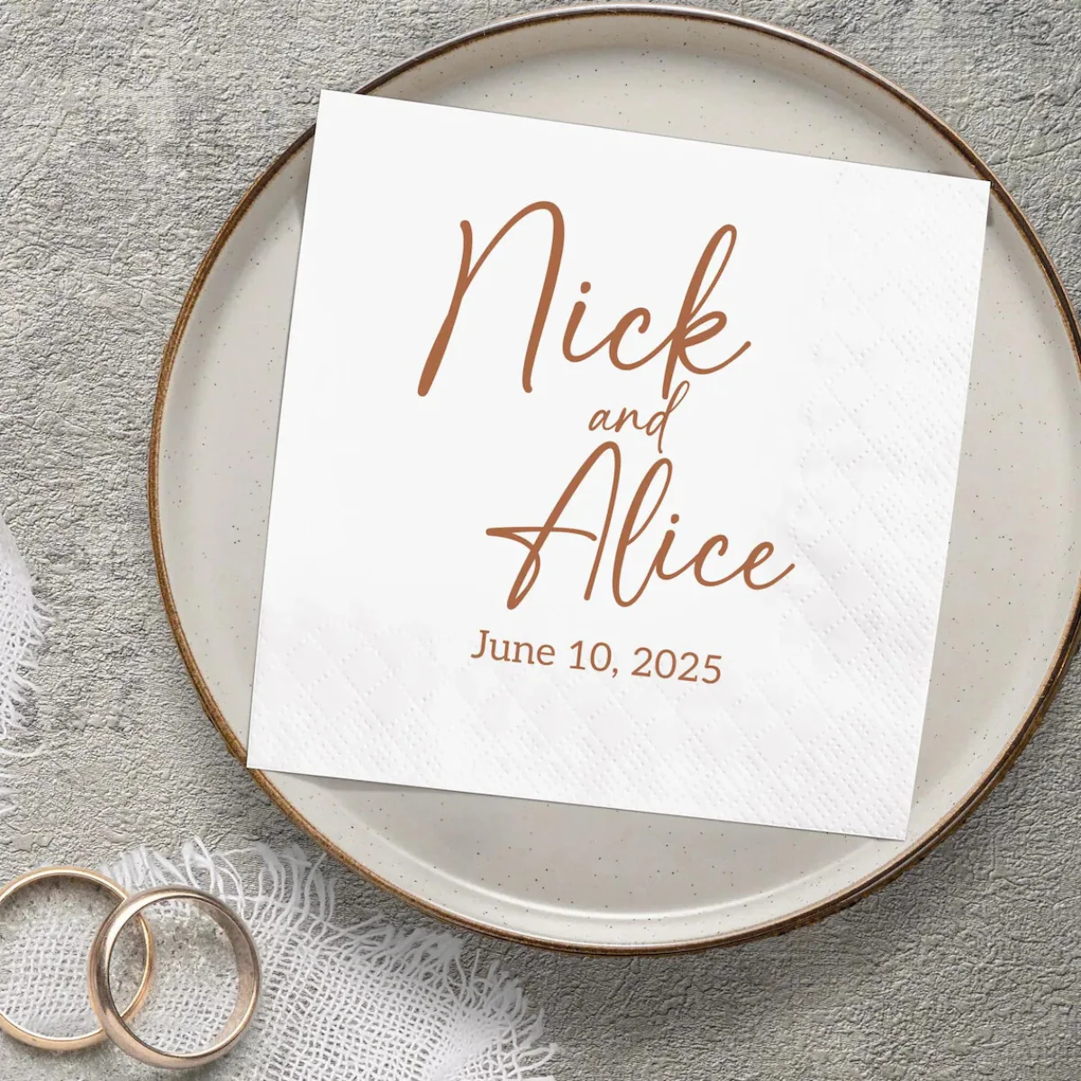 Personalized Wedding Paper Napkins Multi-colored Monogram Printed Napkins For Cocktail Party Anniversary Christmas Decor paper napkins