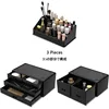 Makeup Organizer 3 Pieces Cosmetic Storage Case with 6 Drawers (Black) 5