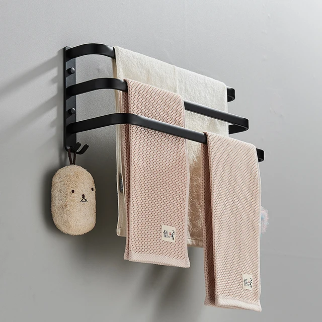 キッチン タオルハンガー Black Space アルミニウム製ダブルバスルーム