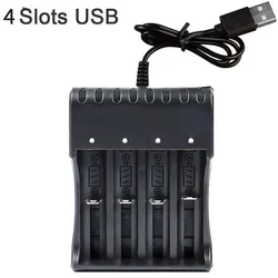 Dual/Quad Slot LED Rechargeable Battery Charger for 18650 Lithium Batteries (4 Slots-type 1)