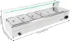 6 Pan x 1/3 GN Food Grade Stainelss Steel Commercial Food Steam Table 6-Inch Deep 1200W Electric Countertop Food Warmer 19 Quart 6