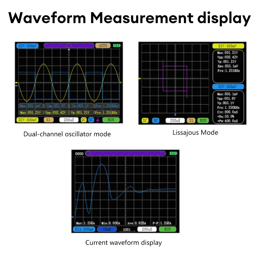SCO2 Dual Channel Digital AUTO Oscilloscope PWM 50M 10Mhz Sampling thumbnail 7