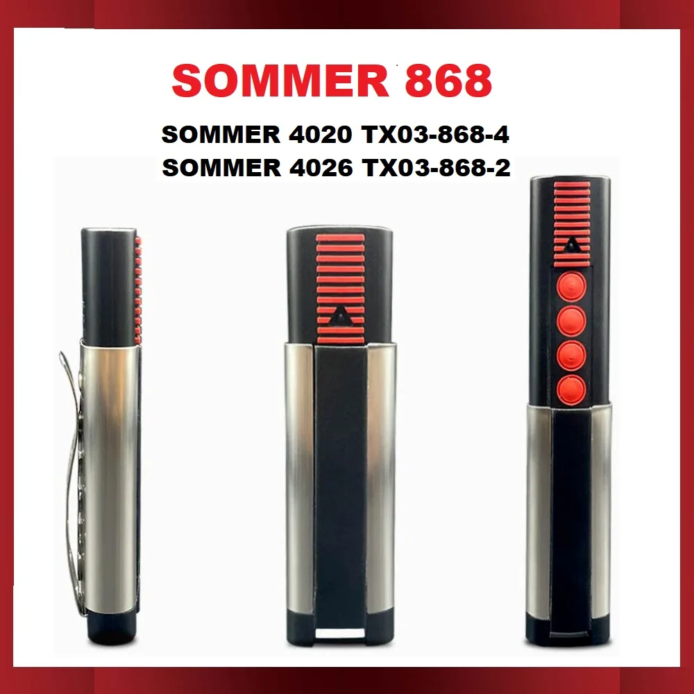 SOMMER 868 4020 TX03-868-4 4026 TX03-868-2 4031 TX08-868-4 Garage Door Remote Control 868MHz Rolling Code Gate Hand Transmiter 2