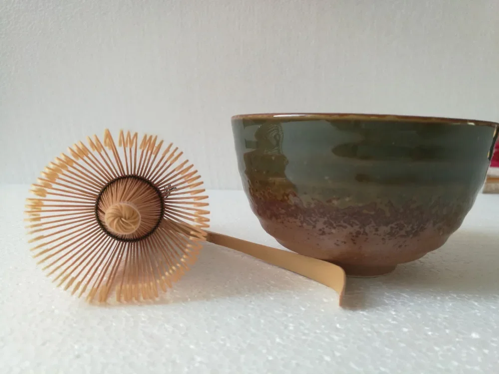 Tea Ceremony Matcha Bowl w/ Scoop & Whisk Gift Set