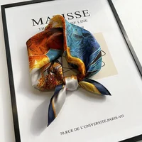 Scarf 100% Silk Bandana Women Square Scarves Wrap Kerchief Mulberry Spring Fashion Luxury High Quality Headband Hijab Shawls 4
