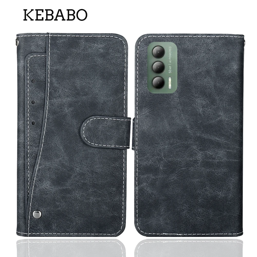 Portafoglio In Pelle Cricket Outlast Case 6.8 "Fashion Luxury Protective Personalizza Cover Phone Vintage Book Style