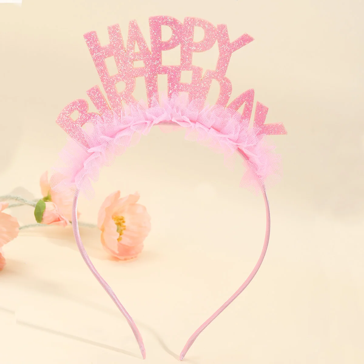 VZXMKA Bandeaux Anniversaire Couronnes – Or Rose Et Blanc – Strass Et Alliage – Diadèmes Pour Femmes Et Filles – Déco Fête
