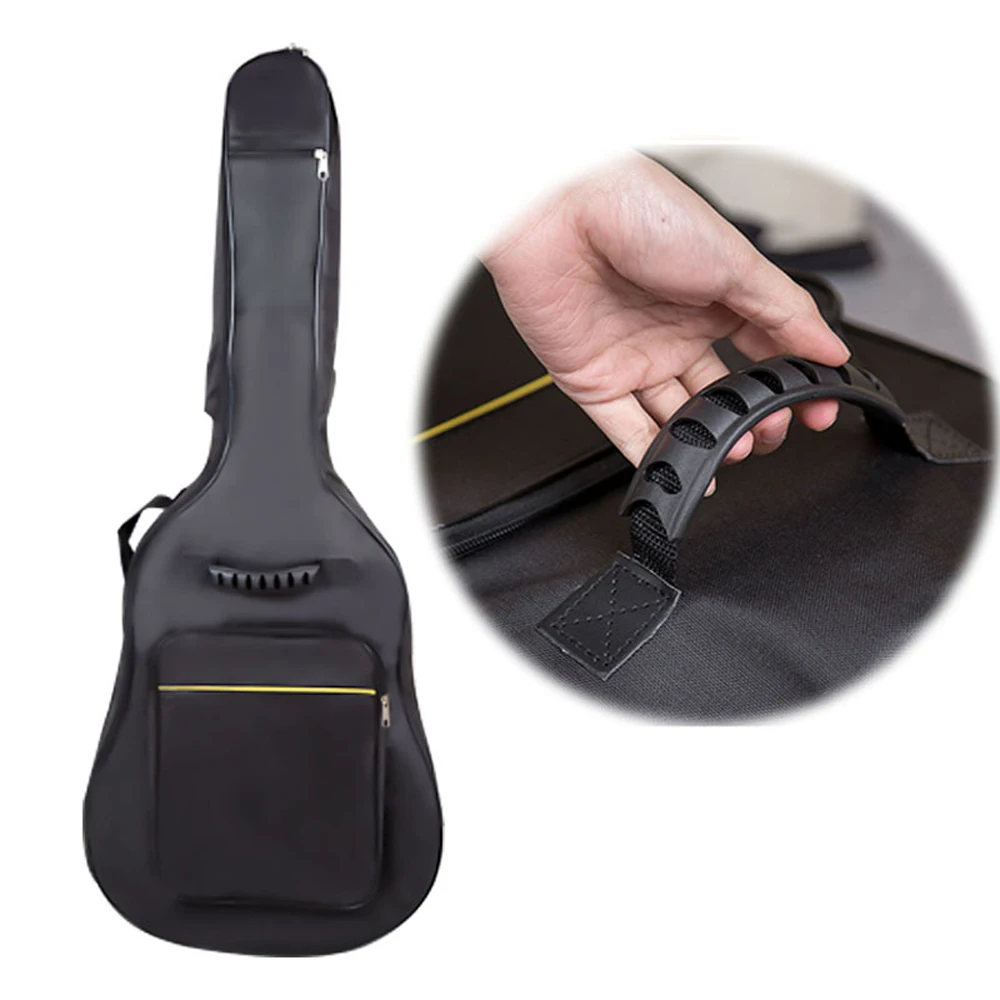 Alta qualità con manico per chitarra acustica Custodia per chitarra da 41 pollici Doppi spallacci Zaino per chitarra Borse per strumenti Borsa per chitarra - immagine 4
