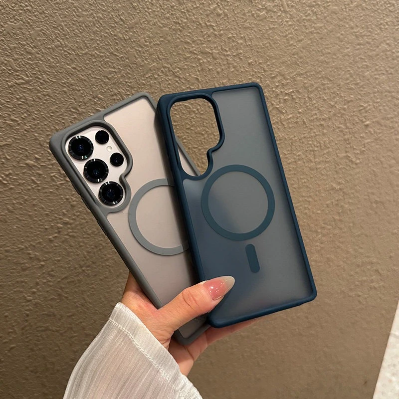 Candy Color Matte Translucent Magnetic Shockproof Phone Case