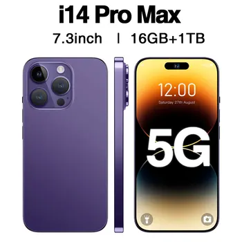 i14 Pro Max Smartphone 7 3 inch Full Screen Face ID 6000mAh Mobile Phones Global