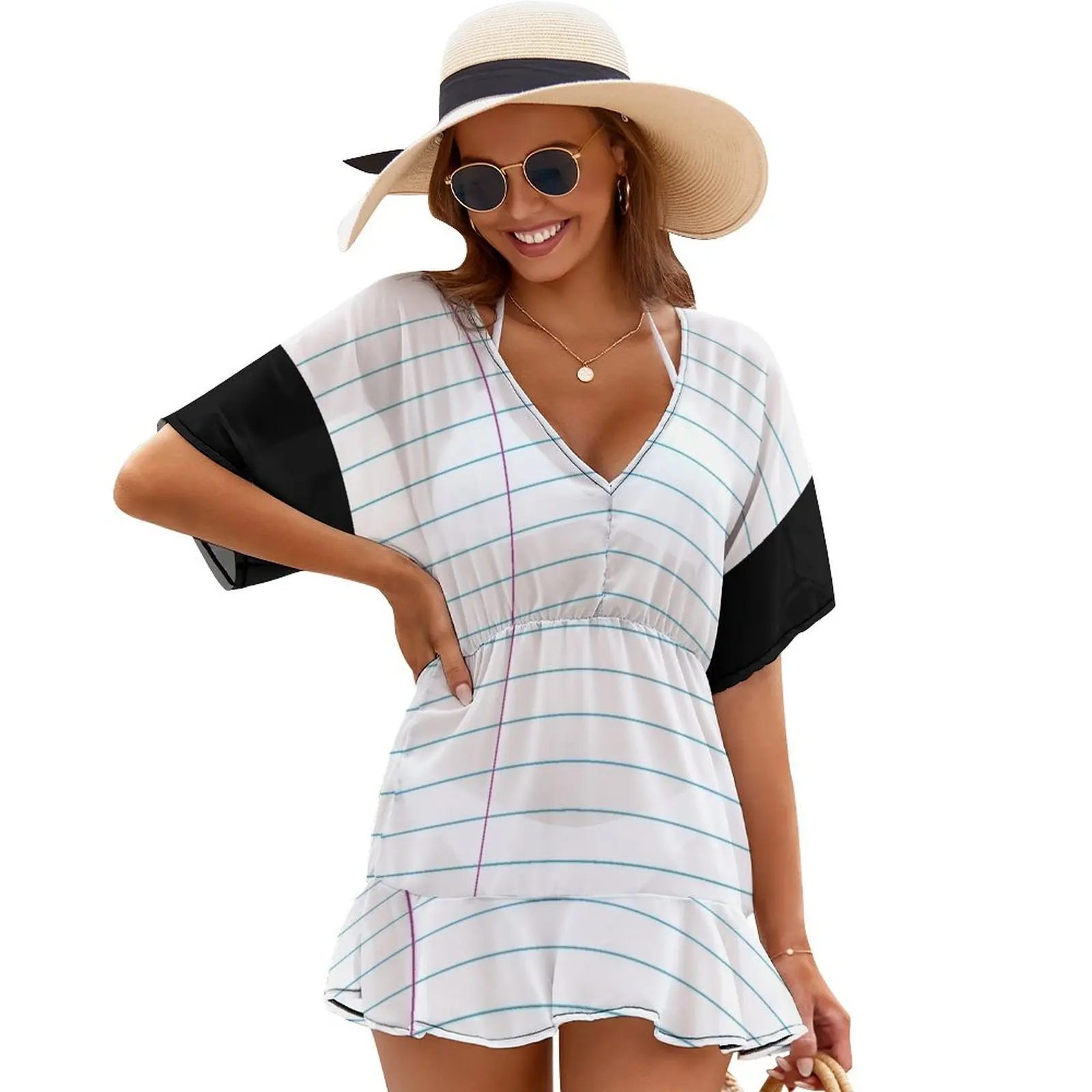 

Lined paper Cover Ups Woman clothes bandage dress dresses for woman
