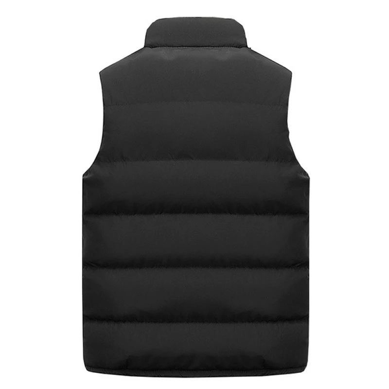 Mens Bubble Padded Vest Jackets Autumn Winter Warm Zipper Top Clothes Versatile Waterproof Down Thickened Sleeveless Coats