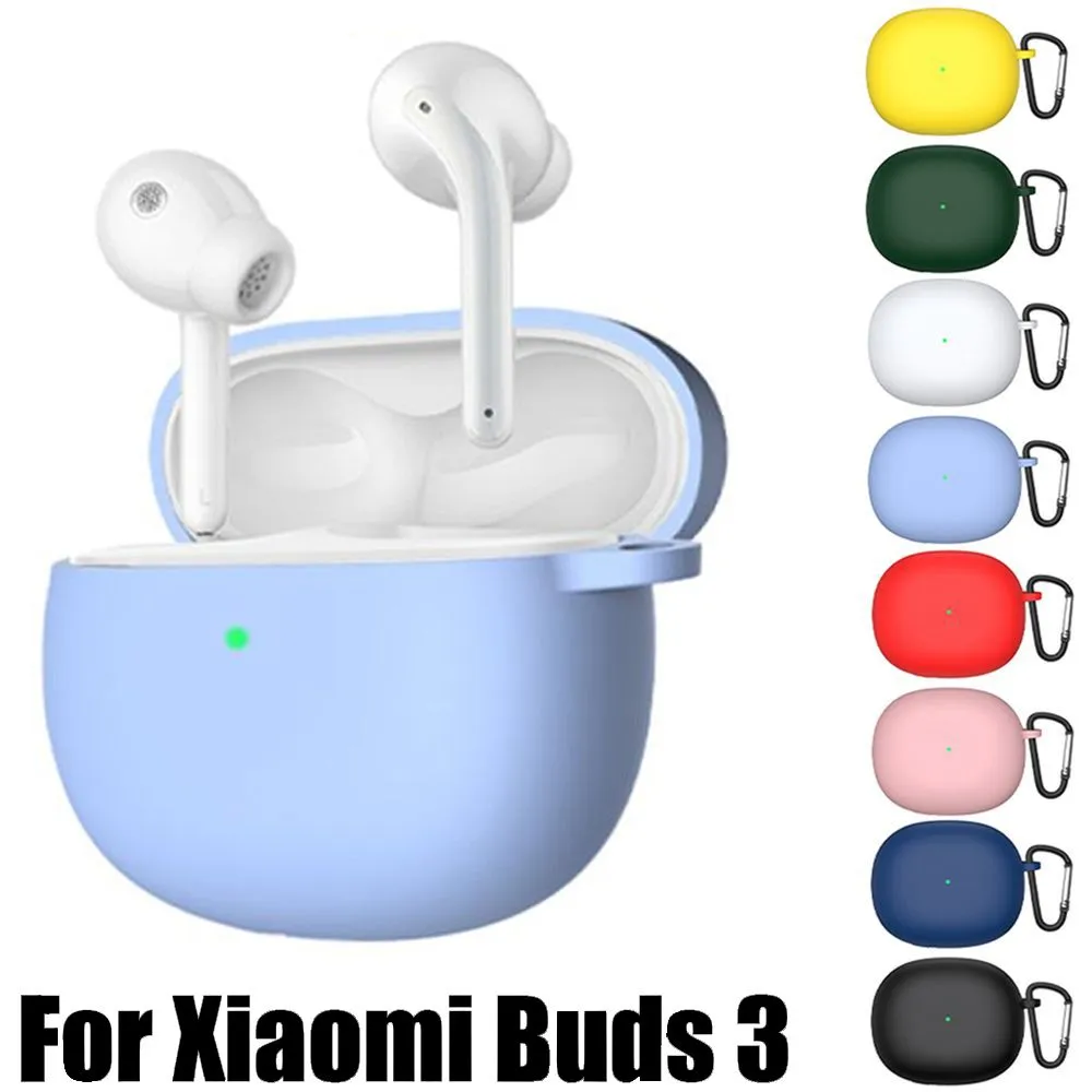 1PC Soft Silicone Earphone Case for Xiaomi Buds 3 Wireless Earbuds Protect  Shell Liquid Silicone Earphone Case for Xiaomi Buds 3