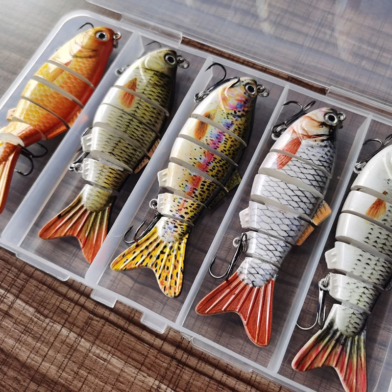 

Set Wobblers Fishing Lures Multi-section Hard Bait 10cm Artificial Luya Bait Minnow Crankbait Jig Perch Carp Fishing tackle