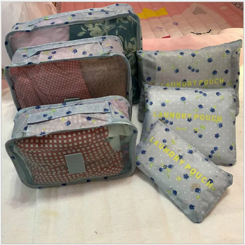 Travel Packing Cubes 6pcs/set for Clothing Sorting Organize Storage