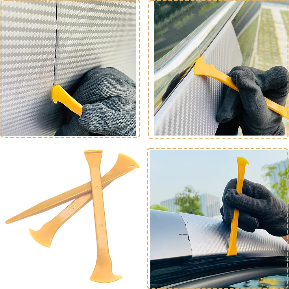 1/13 Car Vinyl Wrapping Tool Carbon Film Wrap Micro Stick Squeegee Scraper Edge Detailing