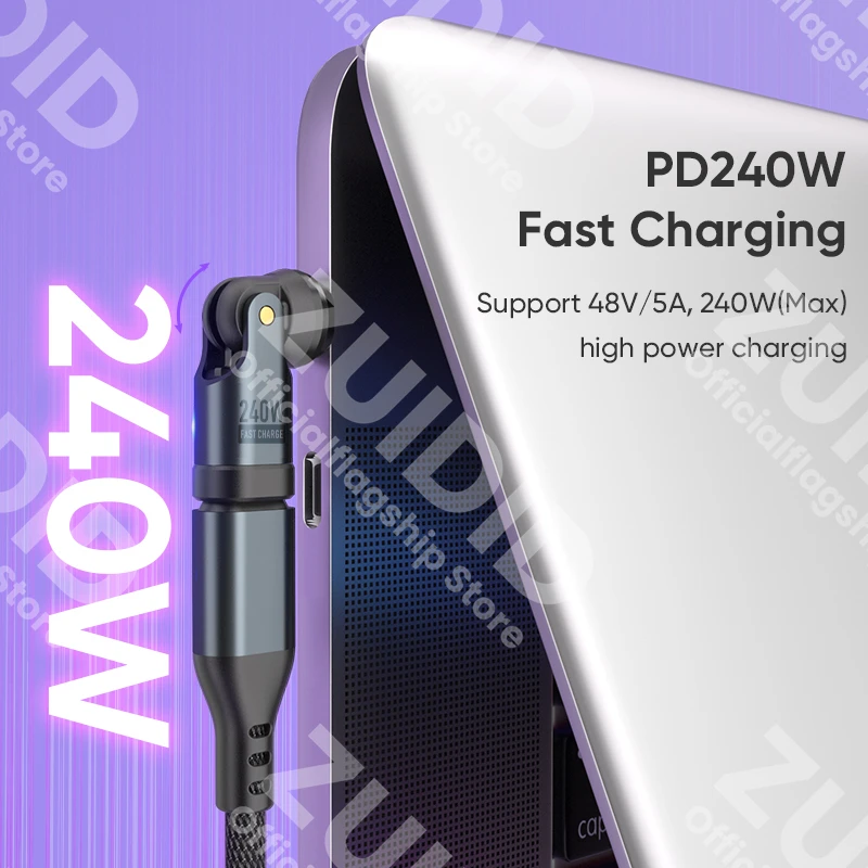 9-Pin USB C to Type C Magnetic OTG Adapter PD240W thumbnail 5